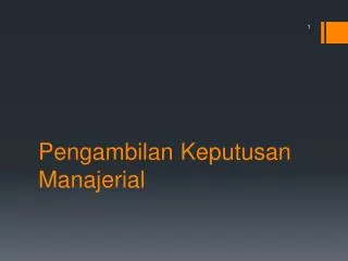 pengambilan keputusan manajerial