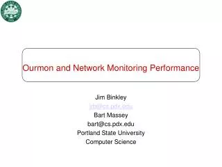 Ourmon and Network Monitoring Performance