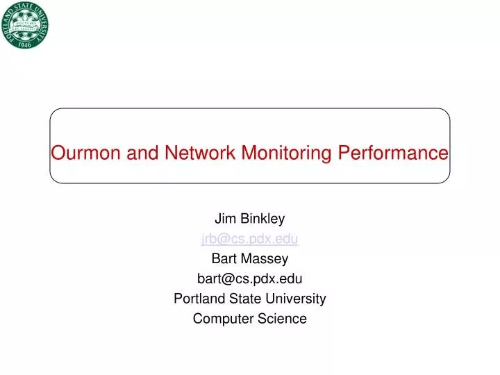 ourmon and network monitoring performance