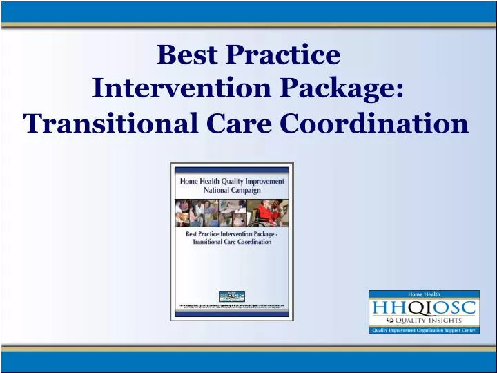 best practice intervention package