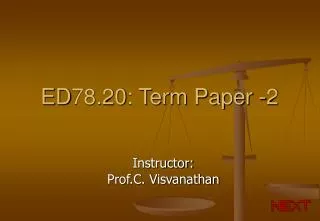 ED78.20: Term Paper -2