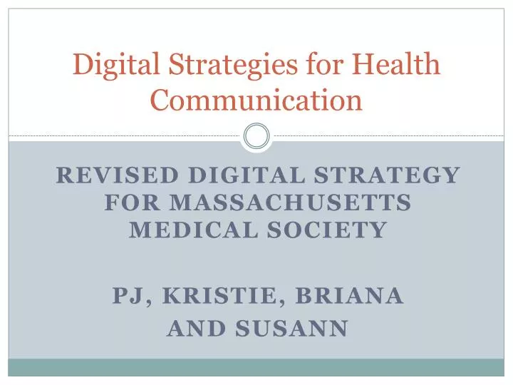 digital strategies for health communication