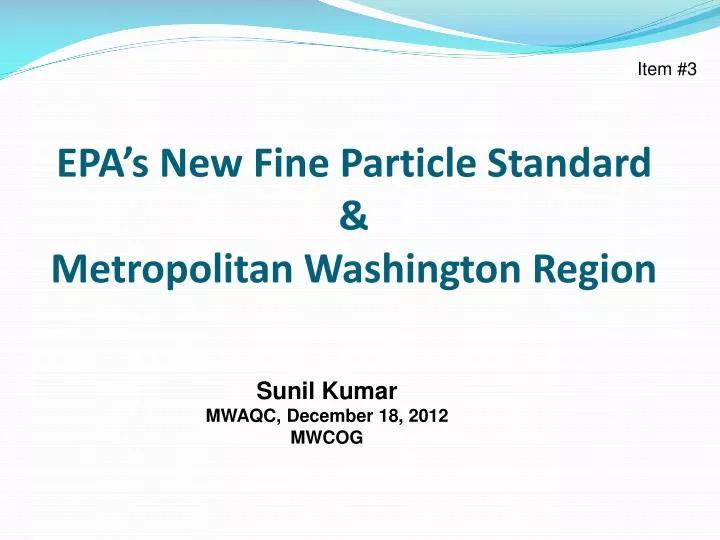 epa s new fine particle standard metropolitan washington region