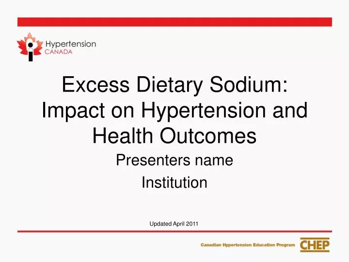 excess dietary sodium impact on hypertension and health outcomes