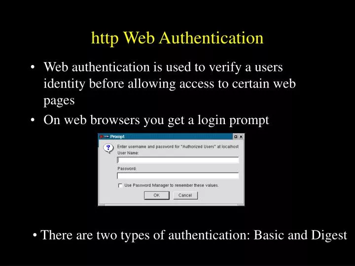 http web authentication