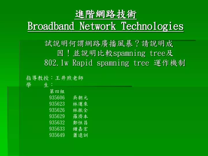 broadband network technologies