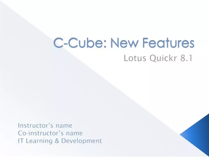 c cube new features