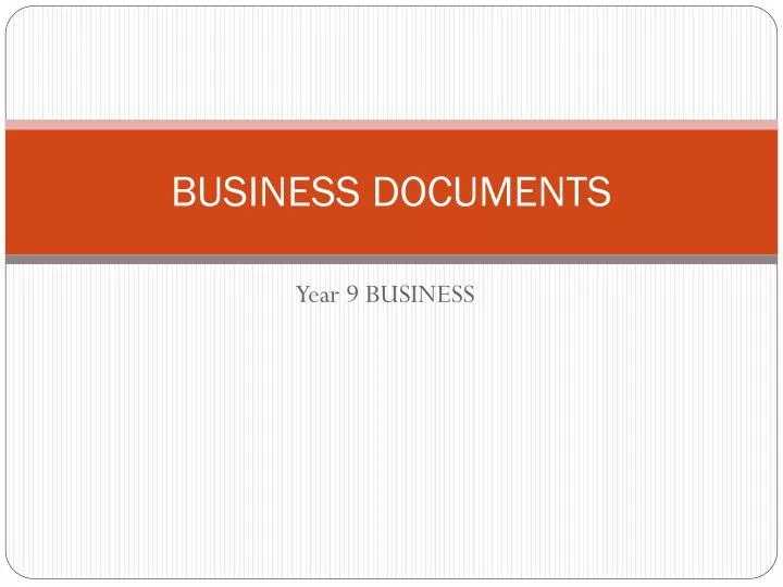 business documents