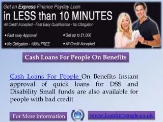 Cash Loans For People On Benefits