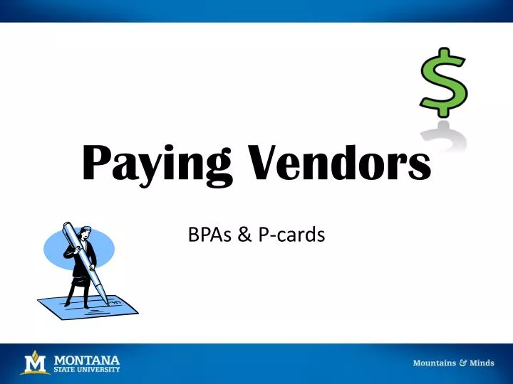paying vendors
