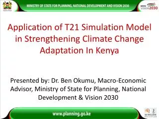 Application of T21 Simulation Model in Strengthening Climate Change Adaptation In Kenya