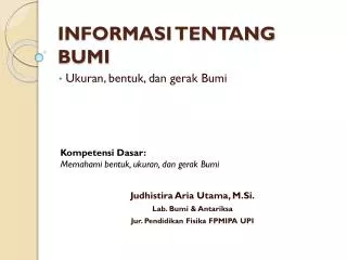informasi tentang bumi