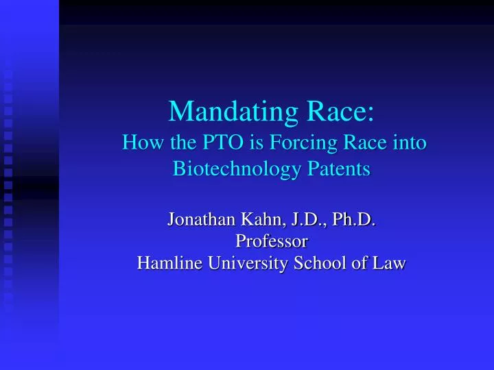 mandating race how the pto is forcing race into biotechnology patents