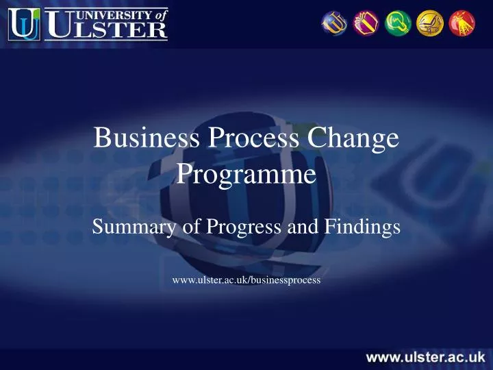 business process change programme