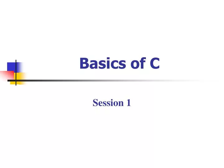 basics of c