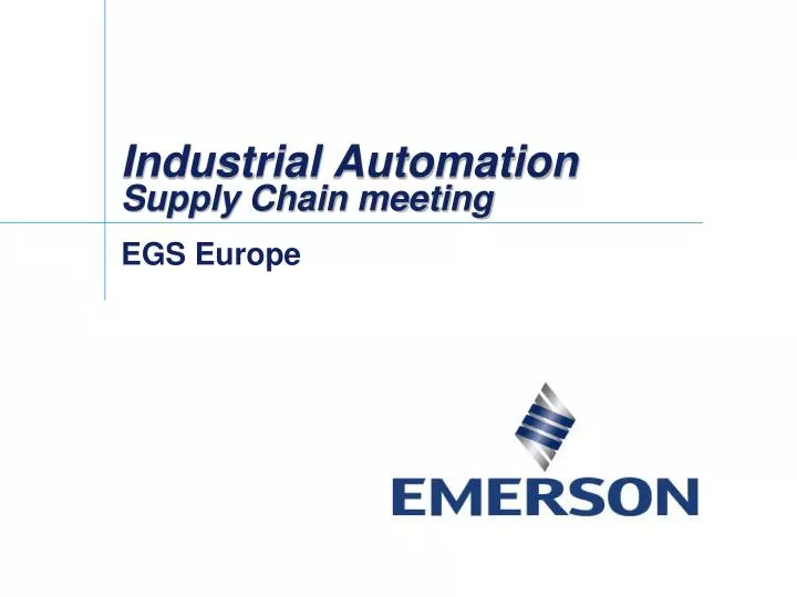 industrial automation supply chain meeting