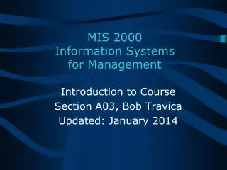 mis 2000 information systems for management