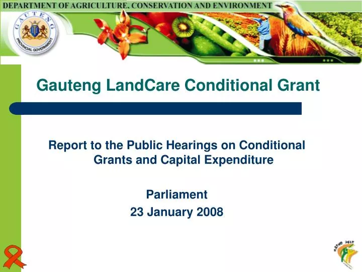 gauteng landcare conditional grant