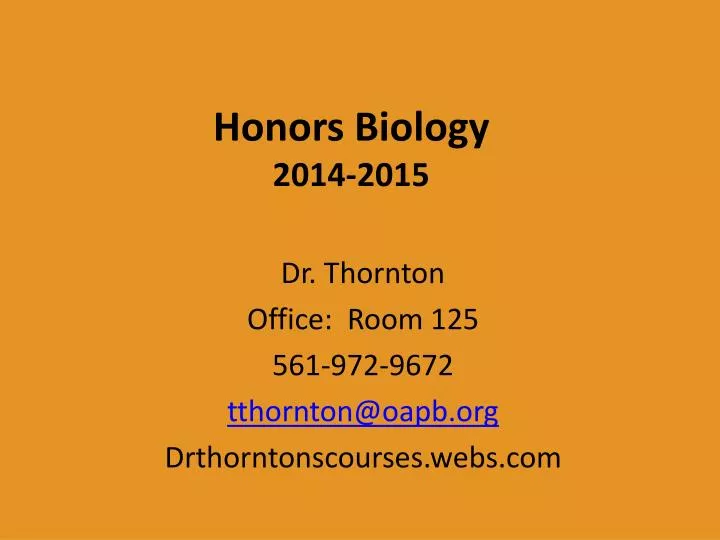 honors biology 2014 2015