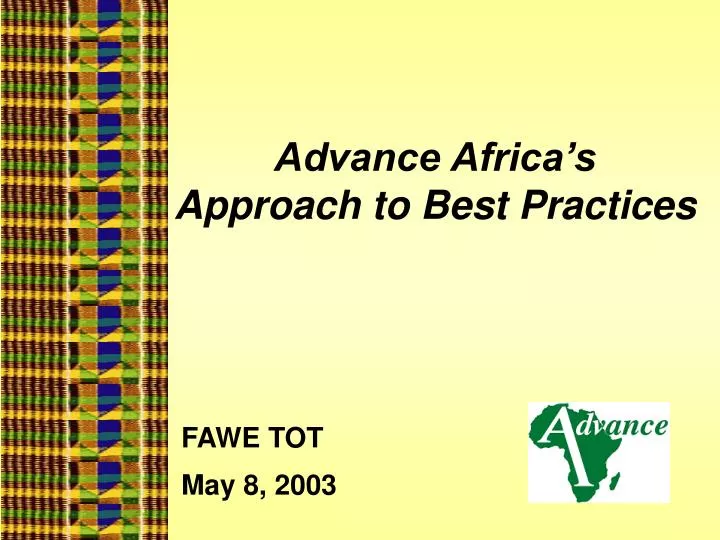 advance africa s approach to best practices