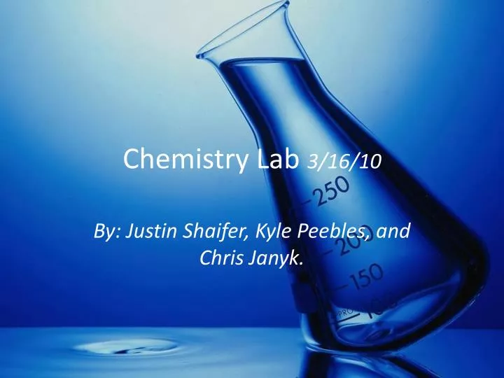 chemistry lab 3 16 10