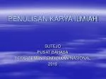 PENULISAN KARYA ILMIAH - slide 1