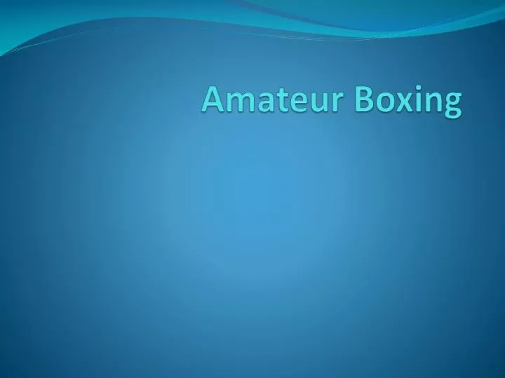 amateur boxing