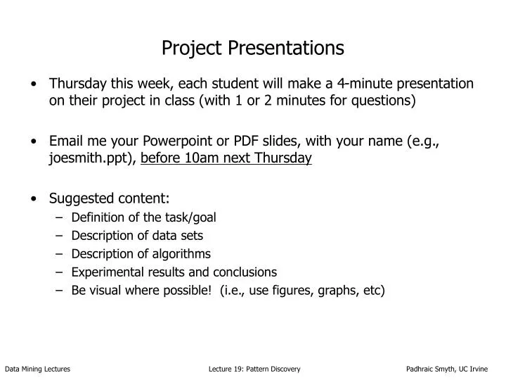 project presentations