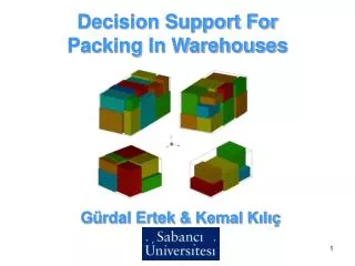 Decision Support For Packing In Warehouses