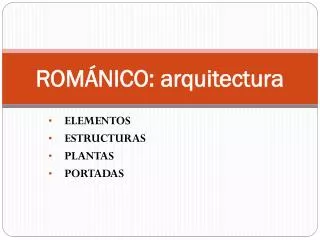 rom nico arquitectura