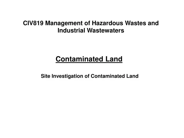 contaminated land