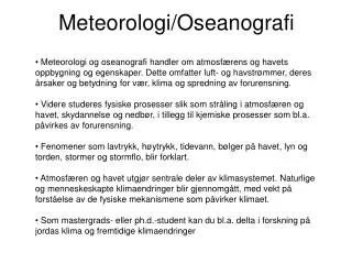 meteorologi oseanografi