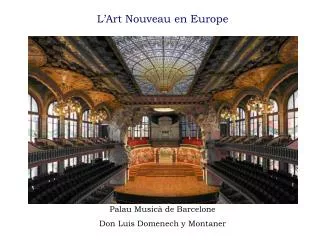 l art nouveau en europe