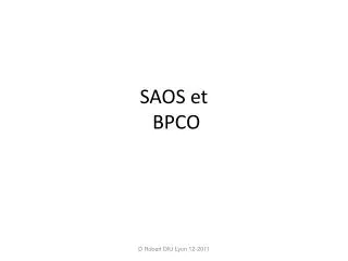 saos et bpco