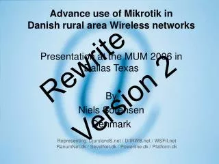 Advance use of Mikrotik in Danish rural area Wireless networks