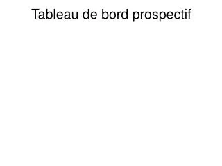 tableau de bord prospectif
