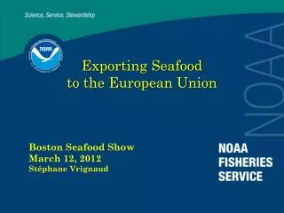 Exporting Seafood to the European Union