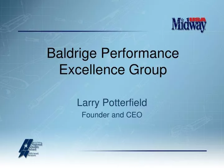 baldrige performance excellence group
