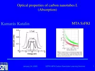 Optical properties of carbon nanotubes I. (Absorption)