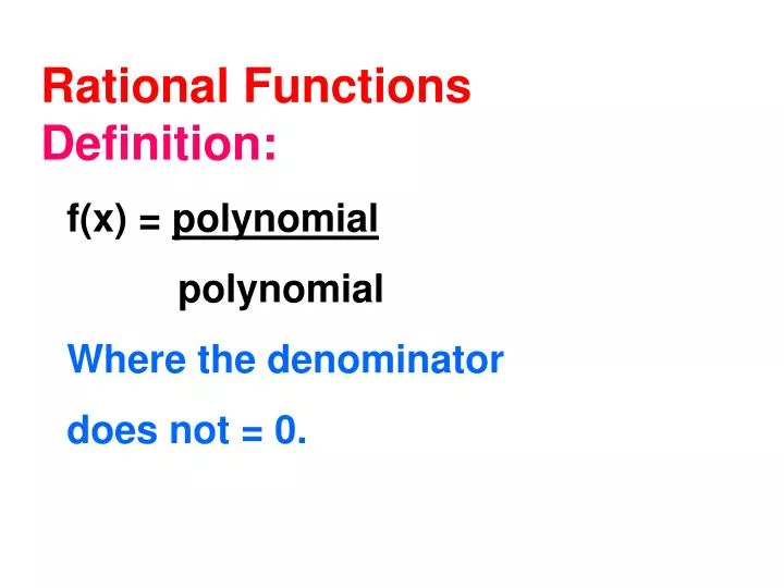 rational functions definition