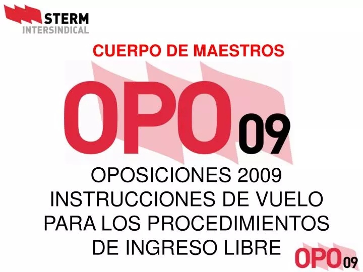 oposiciones 2009 instrucciones de vuelo para los procedimientos de ingreso libre