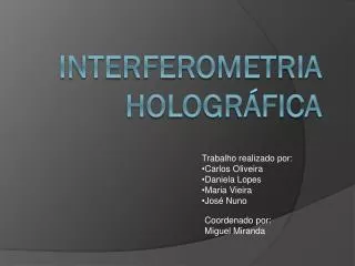 interferometria hologr fica