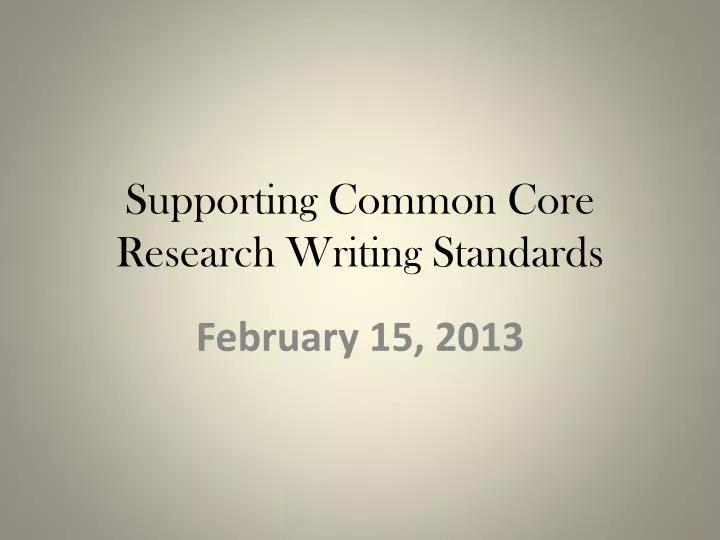 supporting common core research writing standards
