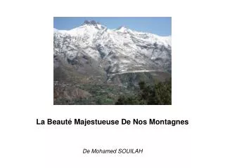 la beaut majestueuse de nos montagnes