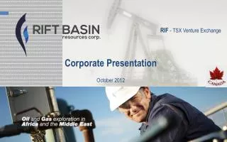 Corporate Presentation October 2012