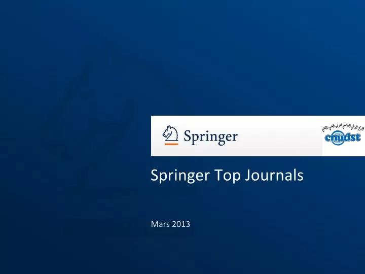 springer top journals
