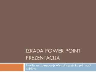 izrada power point prezentacija