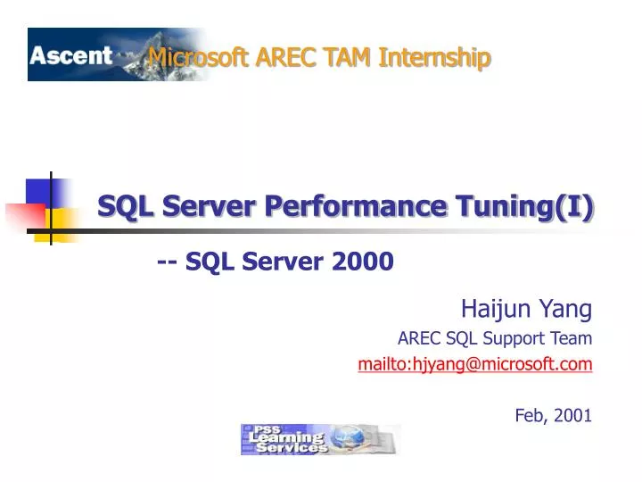 sql server performance tuning i