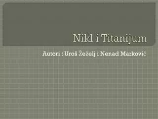 nikl i titanijum