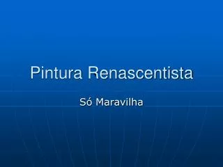 pintura renascentista